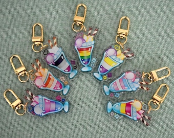 Pride Parfait Keychains - Ace / Bi / Gay / Lesbian / Non-Binary / Pan / Trans