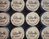 Vegan lip balm - Citrine lip balm - Lemon lip balm - Cold sore lip balm - Natural lip balm