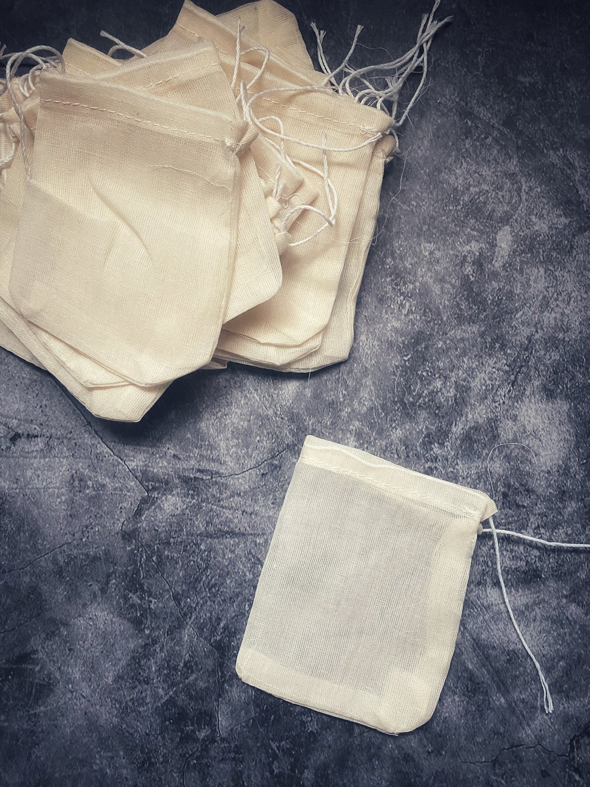 Muslin tea bag bath salt soak bag bath salt bath tea Etsy