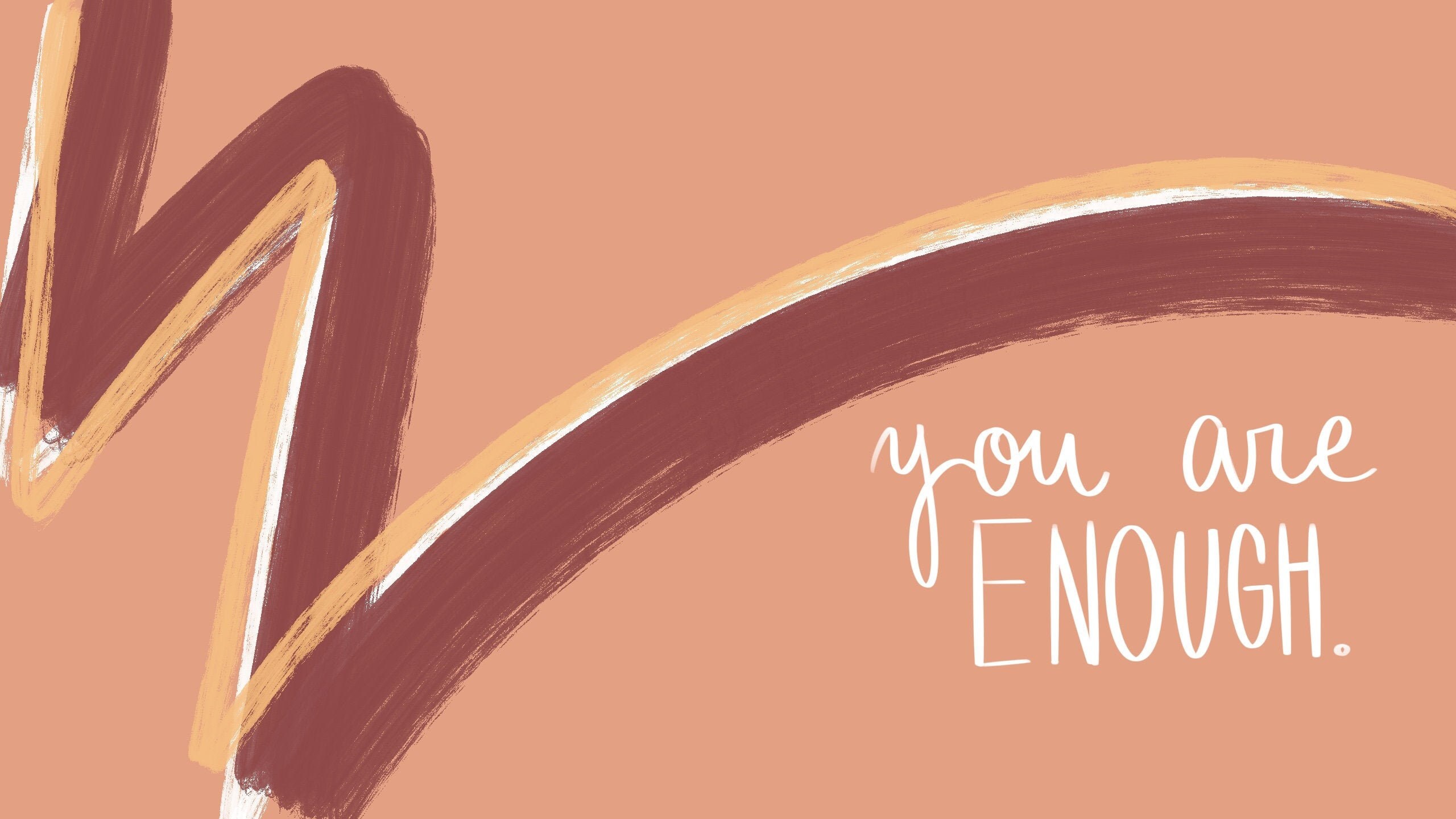 You are enough desktop wallpaper | Etsy