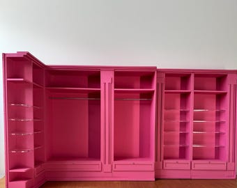 Large Handmade Pink Doll Wardrobe – Scale 1:6 | One of a Kind