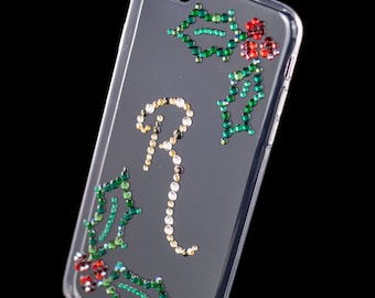 Rhinestone Holly Personalised Phone Case
