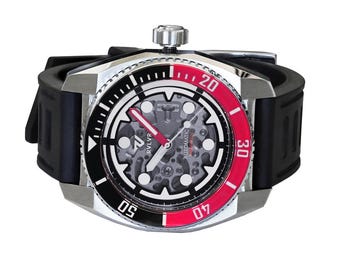 Rvlvr SD-1 (Red Pool) Automatic Dive Watch for Gun Lovers Gift Mechanical Watch for Men Automatic Divers Watch Seiko NH70 Movement