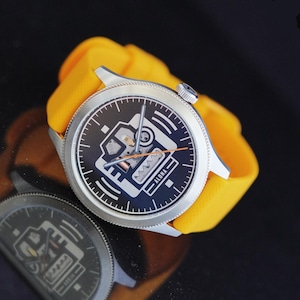 Virtual Reality Robot Face Quartz Watch | Sci-Fi Futuristic Watch for Men | Series 39 Quantum Physics Collector Watch | Unique Gift