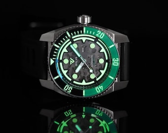 Rvlvr SD-1 Automatic Dive Watch for Gun Lovers Gift Mechanical Watch for Men Automatic Divers Watch Seiko NH70 Movement