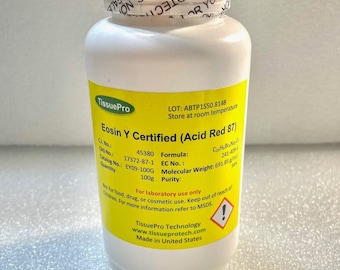 Eosin Y Certified (Acid Red 87), Purity 94% + , 100g TISSUEPRO FREE SHIPPING