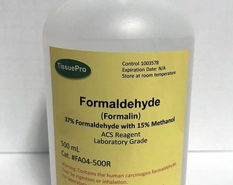 37% Formaldehyde (Formalin) 500 mL from TissuePro