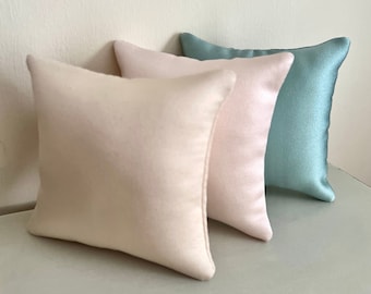 100% Luxurious Duchess Silk | Watch/Jewellery Cushion | Display Pillow | 9cmX9cm - Various Colours: Golden Milk | Soft Pink | Mint Green