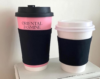 Funda para taza de café de algodón y lona prelavada estilo vintage / Algodón PU italiano de primera calidad / Acogedora / Crudo / Caqui / Marrón / Azul marino / Para él/ella - Estilo unisex