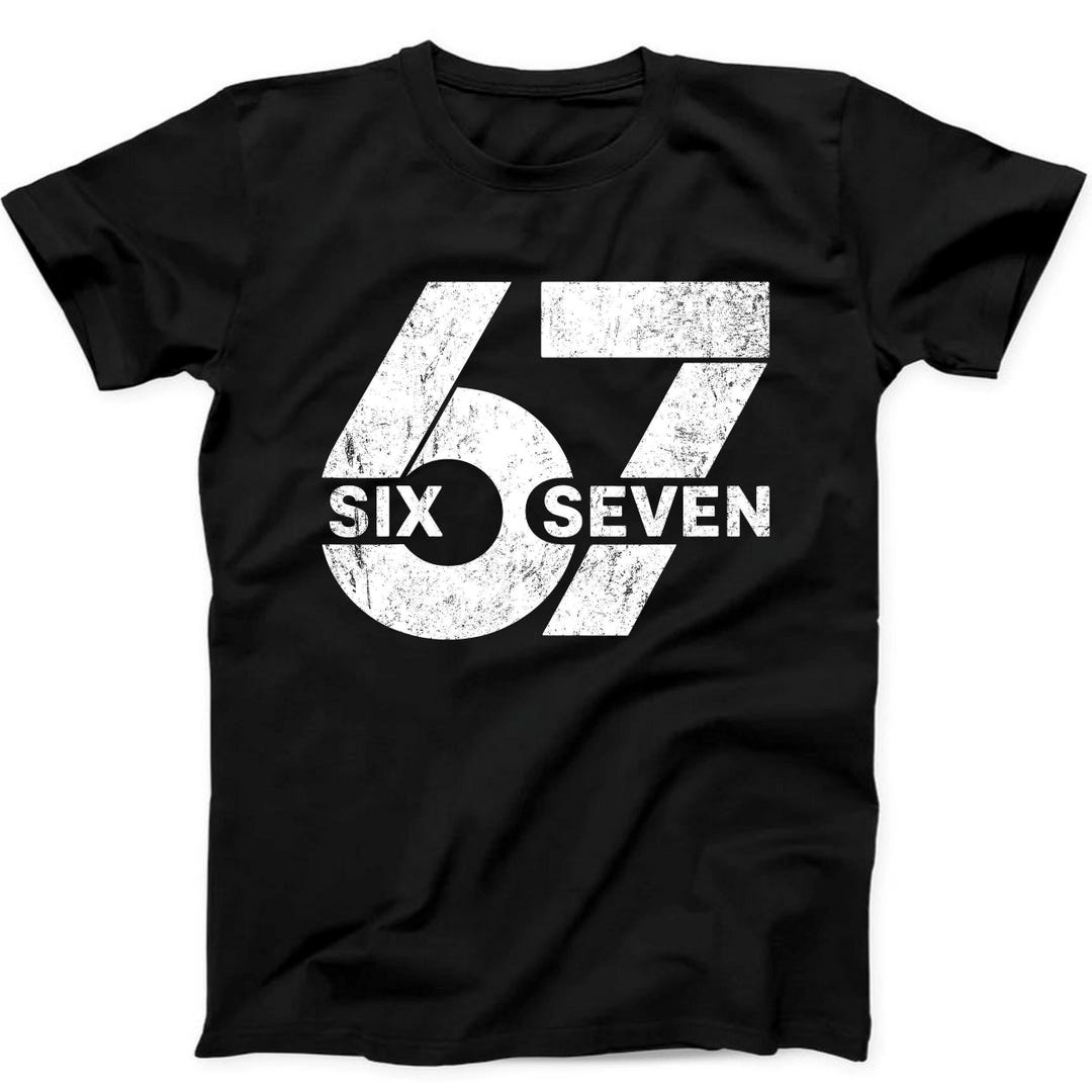 6 7 6 7 数字ミーム 面白いギフト Tシャツ ブラック Tシャツ 490