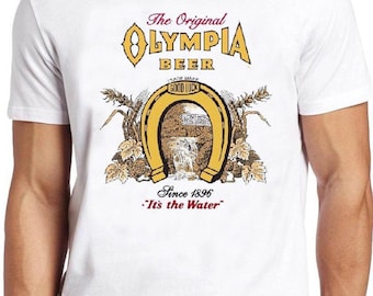 T-shirt Olympia Beer B588 « C'est l'eau » style rétro cool