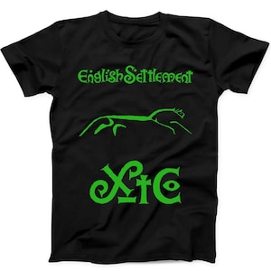 XTC English Settlement New Wave Rock Music Gift Tee Black T Shirt B111