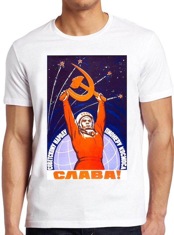 Soviet Space Astronaut Propaganda T Shirt B1022 Retro Cool Top Tee 