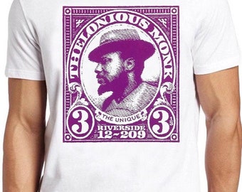 Thelonious Monk T Shirt B2998 Jazz Bop Music Retro  Cool Top Tee