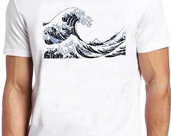 The Great Wave off Kanagawa T Shirt B3012  Retro Cool Top Tee