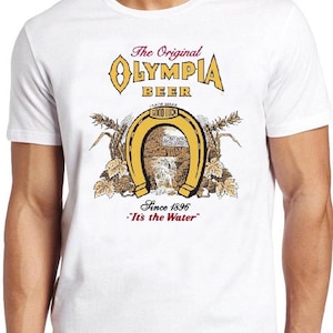 Camiseta de cerveza Olympia B588, camiseta retro genial "It's The Water"