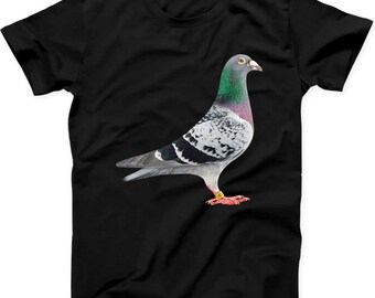 T-shirt Homme Unisexe Pigeon Peagon Flower - Coupe Regular, Coton, Neuf Avec étiquettes