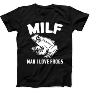 Frog Man I Love Frogs Animal Nature Meme Funny Gift Black T Shirt B74