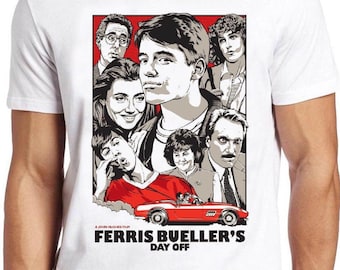 Ferris Bueller's Day Off T Shirt  B1427 80s Teen Comedy Movie Retro Cool Top Tee