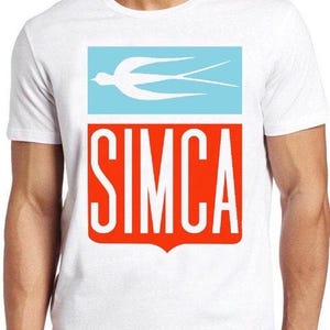 Maglietta con logo Simca B3002, casa automobilistica francese, retrò, Francia, unisex, regalo fantastico