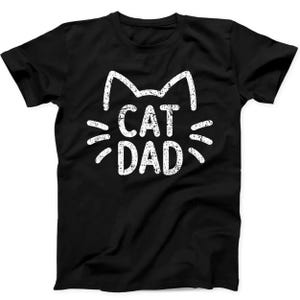 Best Cat Dad Ever Cat Lover Meme Funny Gift Black T Shirt B254