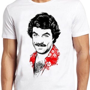 Magnum PI T Shirt B666 80s TV Show Retro Cool Top Tee