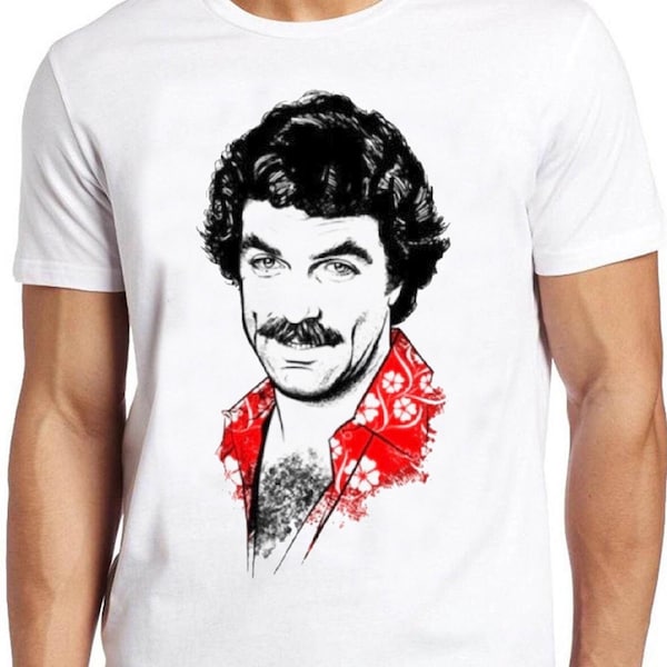 T-shirt Homme Magnum PI - Private Investigator - Série TV 80's - Graphique - Coupe Ample