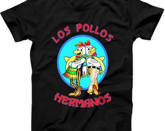 Los Pollos Hermanos TV Series Retro Funny Gift Tee Black T Shirt B32