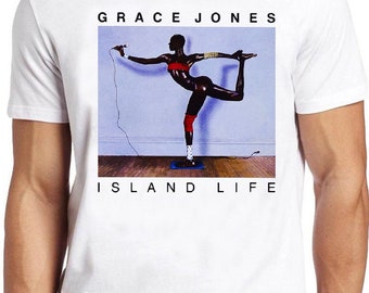 Grace Jones T Shirt B1289 Island Life Model Singer Retro Cool Top Tee
