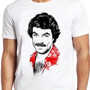 Magnum PI T-shirt B666 Série télévisée des années 80, t-shirt rétro cool