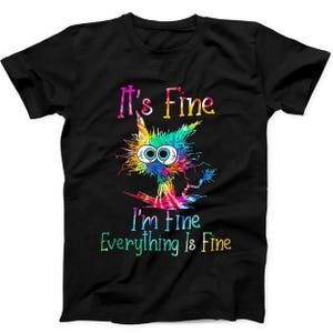 Rolig katt Meme gåva svart T-shirt B122