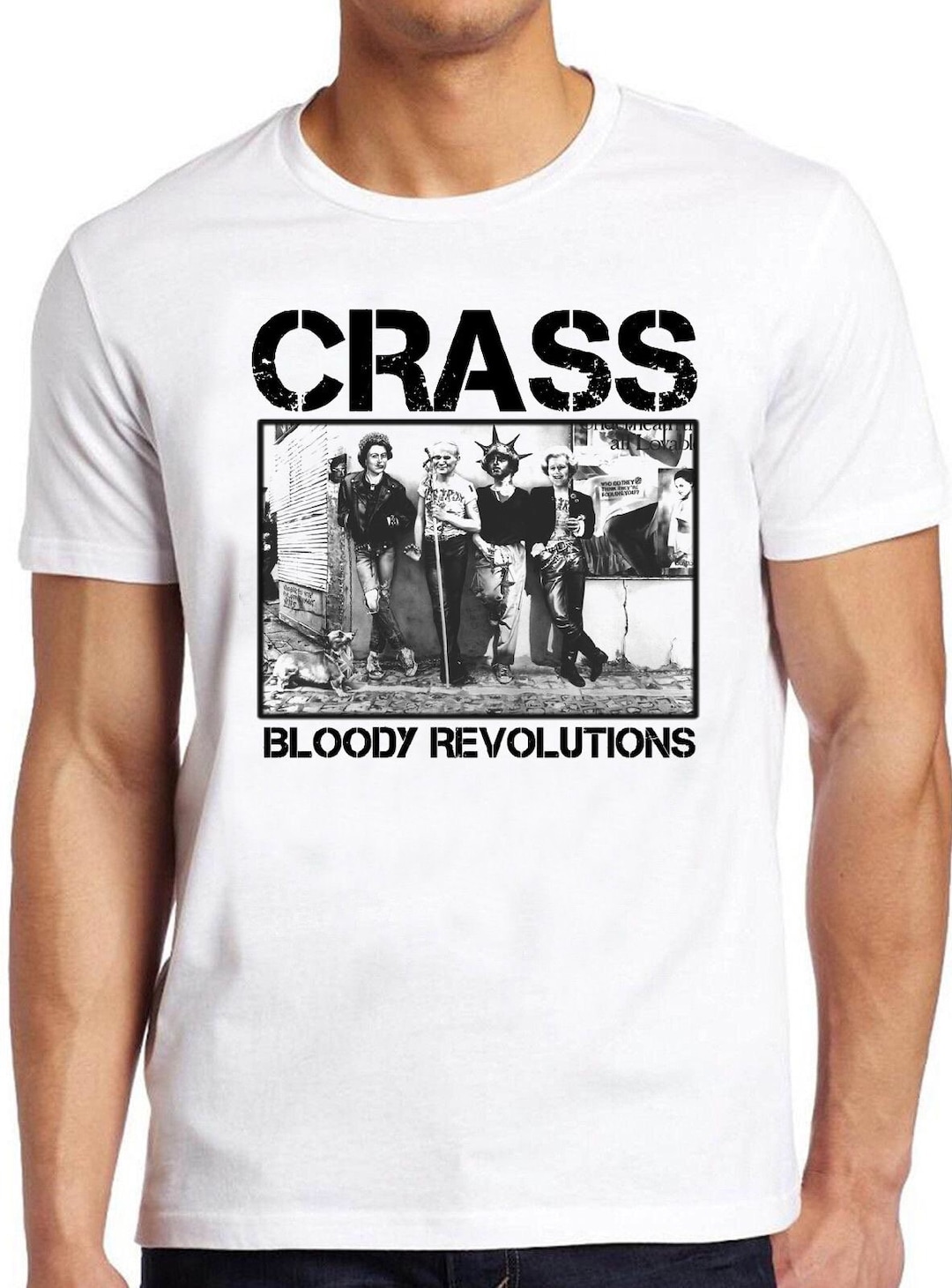 Pull Tete De Mort Homme Sweat à Capuche Crass Bloody Revolutions - Punk Rock Anarchist - Noir Taille XXL Sweat Tete De Mort Homme