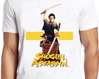 Maglietta Shogun Assassin B758 Cult anni '70, film giapponese sui samurai, retro, cool, top