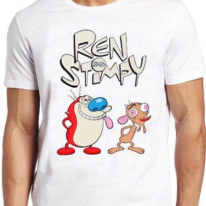 Ren and Stimpy T Shirt B1622 Funny Poster Retro Cool Top Tee