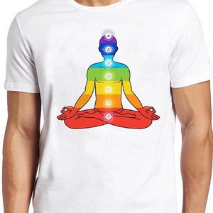 Aztec Yoga T Shirt B2241 Buddha 7 Chakra Meditation Breath Top Tee