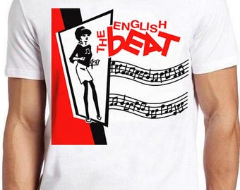イングリッシュビートソングポスターカバーLPミュージックベストセラー面白いミームトップユニセックスギフトTシャツB1509