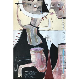 Don’t really care • Mixed Media on paper • Folk • Outsider Art •