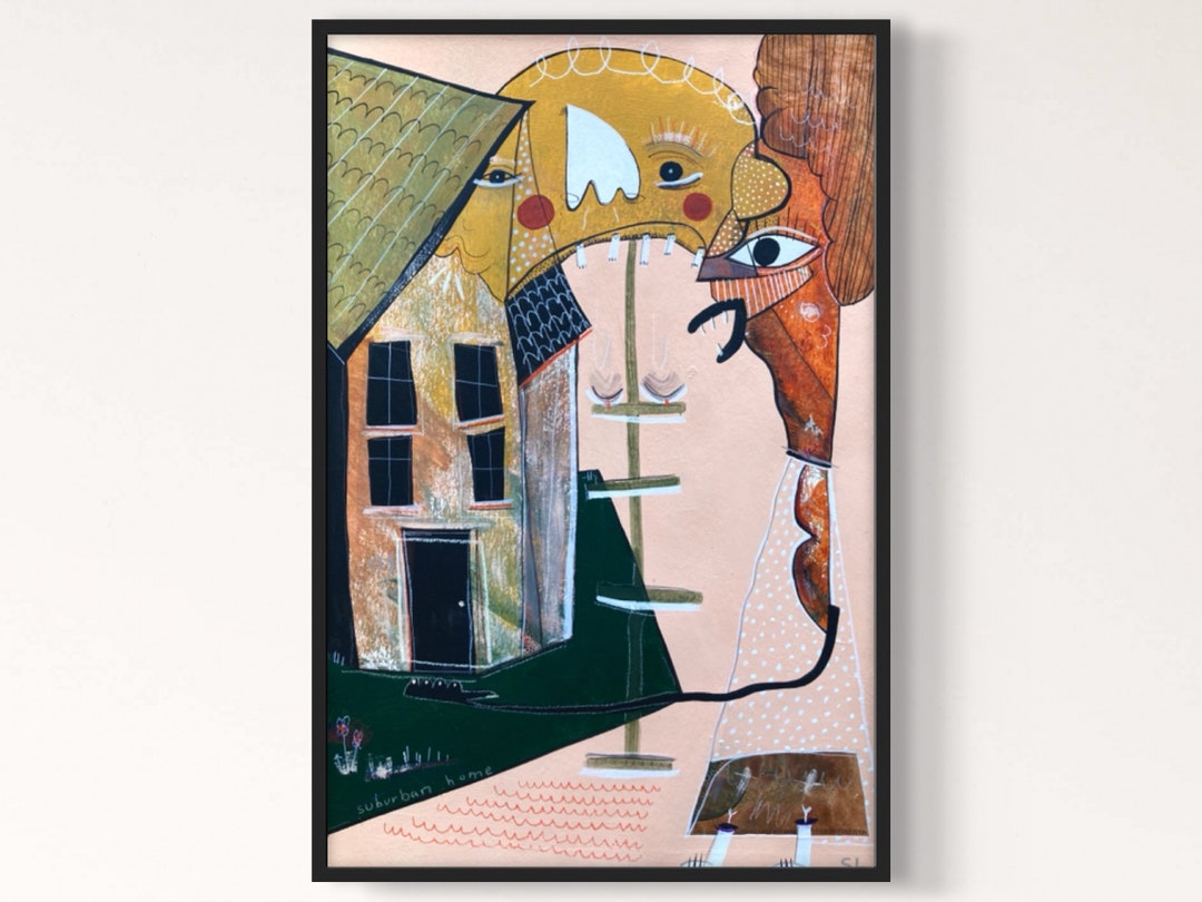 I Look for You Everywhere • Outsider Art • Original Painting• Avant