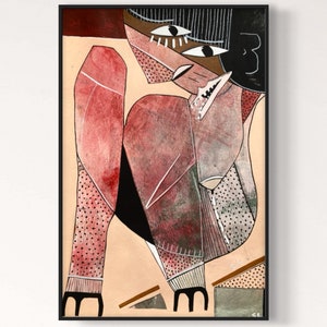 È tutto dimenticato adesso – Dipinto originale di Outsider Art • Opera d'arte mista dipinta a mano