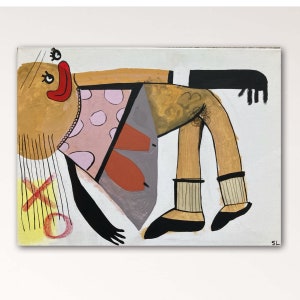 XOXO – One-of-One Outsider Art • Original Contemporary Mixed Media Painting
