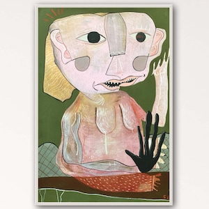 Tell Me What’s Troubling You – Outsider Art Painting, Original Acrylic Artwork, One-of-a-Kind