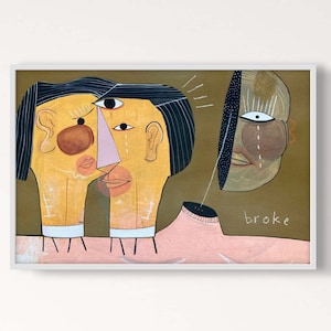 Broke • Mixed Media • Contemporary Painting •