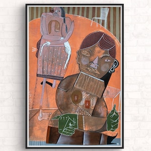 Life Feels Like a Circus – Original Mixed Media Outsider Art Painting • Hand-Painted