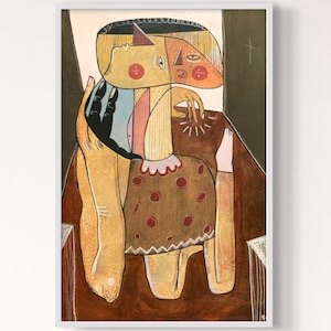 Ti ho amato con tutto il cuore • Arte outsider • Dipinto originale •
