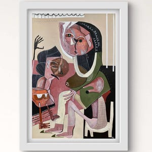Why Do We Treat Ourselves Like We Do? – Original Outsider Painting in American Folk Art Style