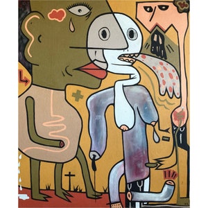 My New Life - original painting, wall art, outsider art