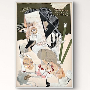 Mancanza di successo • Arte popolare • Dipinto originale outsider • Cubista