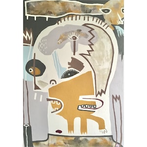 Continuously comparing original painting, wall art,weird