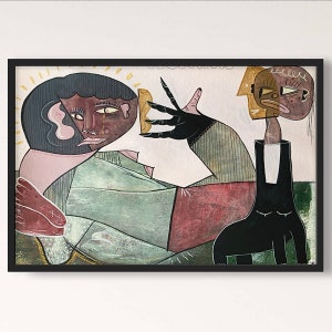 Friends? – Original Mixed Media Painting on Paper • One-of-a-Kind Hand-Painted Artwork