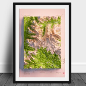 Cooke City, Montana - Topo storico USGS reso in 3D del 1956 - Stampa 2D
